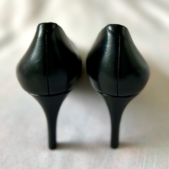 DKNY Black Size 8 Leather Pumps Pointed Toe Formal 3” Heel Height NEW - Picture 6 of 14